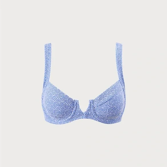 Berlook Blue Jacquard Underwire Bikini Top ONLY 63 - Picture 7 of 10